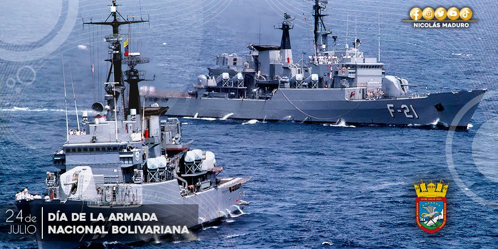 A los hombres y mujeres de la heroica Armada Bolivariana, que sirven de escudo y custodios de nuestras aguas soberanas, mis felicitaciones. Sigan defendiendo la libertad con valentía, como lo hicimos en la Batalla Naval del Lago.