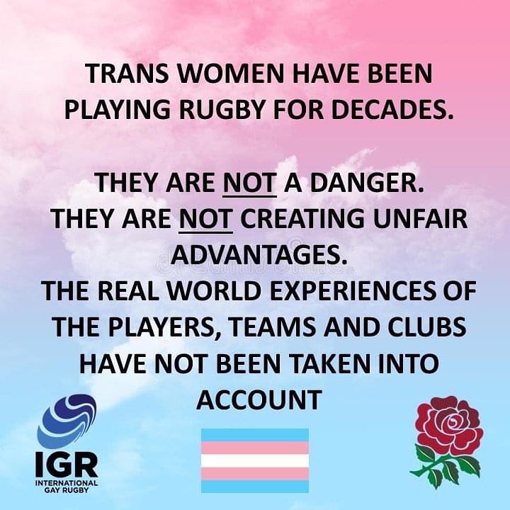 WyvernsRFCUK's tweet photo. We condemn the proposed ban by @EnglandRugby of trans girls and women in rugby as it goes against everything rugby is meant to stand for - inclusivity and a sport for all! It should not matter what gender, gender identity, race, or sexual orientation you are, or identify with! https://t.co/PPZvcukXZF