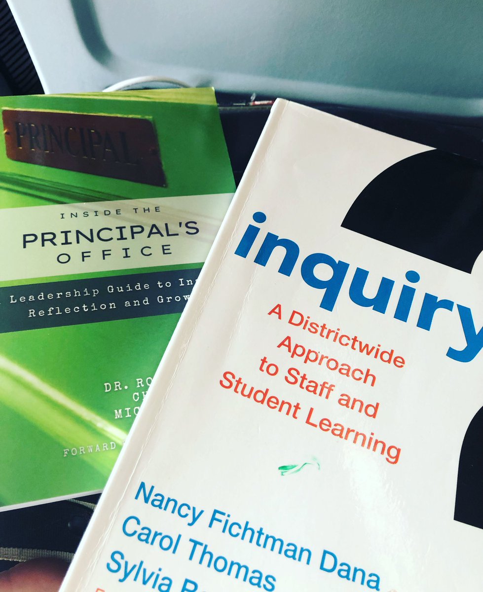thornell5's tweet photo. On a plane to work with school leaders in Kentucky this week about building a culture of inquiry so I had to bring along two of my favorite books of questions! #bebold #askgoodquestions #JoyFulLeaders #principals @schoolrubric @NWEA @InsidePrincipal https://t.co/Qgj03pz0Cn