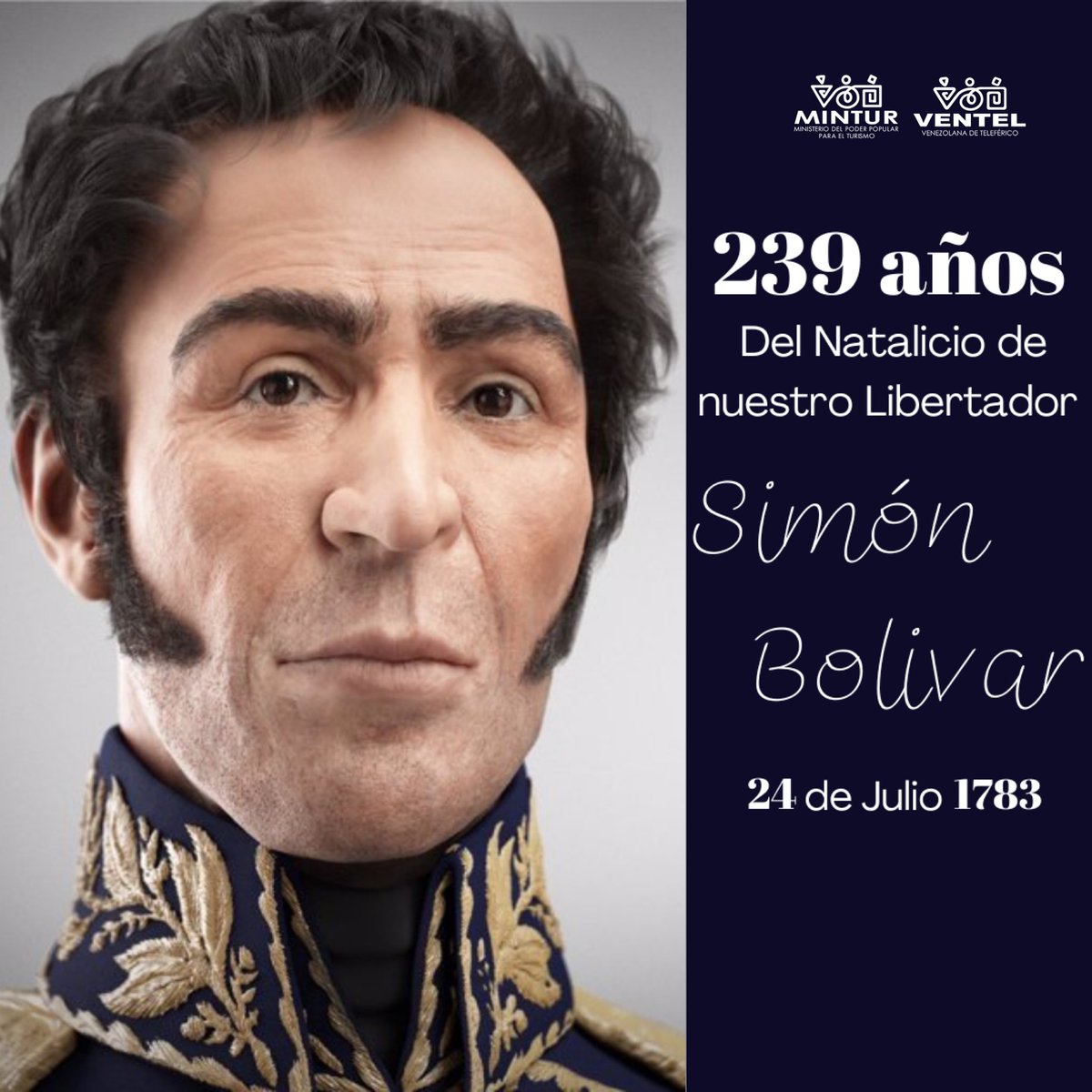 239 años de tu nacimiento y todavía sigues siendo el genuino héroe inmortal. Qué sería de este planeta si en cada continente hubiese nacido un solo Bolívar? ✍🏻📚🤛🏻🇻🇪