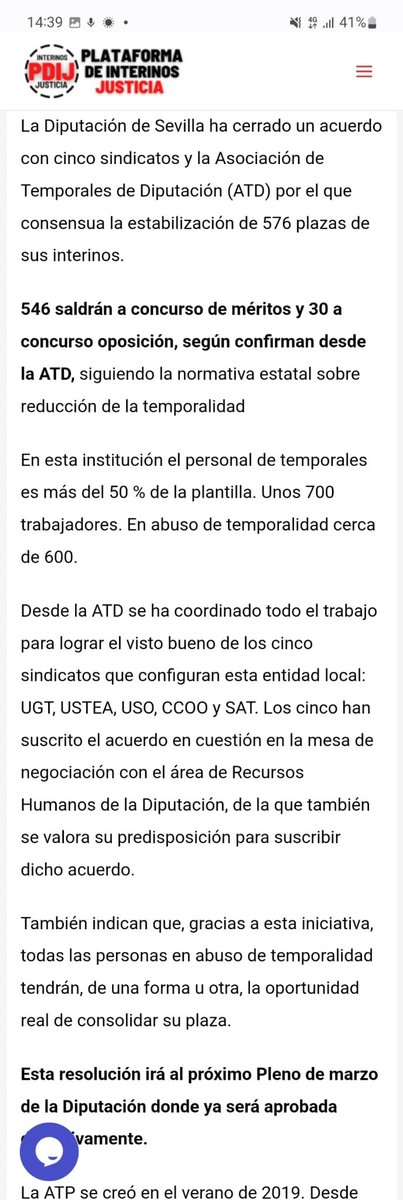 InterinosDiput1's tweet photo. Si se quiere se puede, @dipualba. Las diputaciones de Albacete y Sevilla están gobernadas por el mismo partido político y tienen los mismos sindicatos mayoritarios @ccoo @ugt. En Sevilla las bases aprobadas estabilizan a interinos que están en fraude. Y en Albacete? Esperando. https://t.co/ffFQvpFxKu