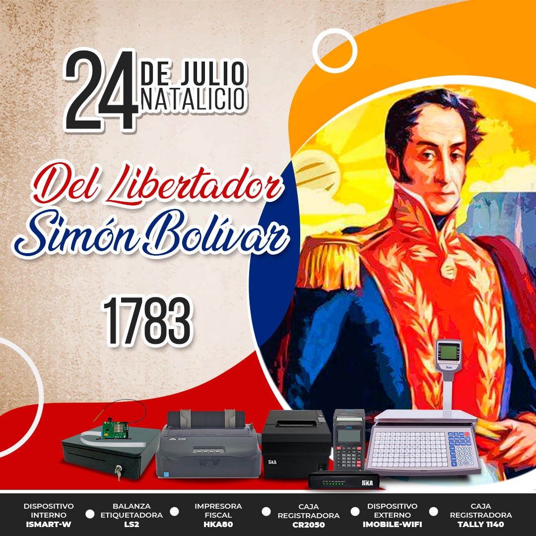 TheFactoryHKA's tweet photo. TAL DÍA COMO HOY 🗓️🎊
Se conmemoran 239 años del Natalicio del Libertador Simón Bolívar.🇻🇪
🇻🇪Caracas🇻🇪
 THE FACTORY HKA🚩
#Maquinasfiscales #Equiposfiscales
 #thefactoryHKA #Venezuela #Caracas 
#Impuestos #asesoriafiscal 
#nataliciodellibertador #24dejulio #taldiacomohoy https://t.co/8HC1tfUQdK