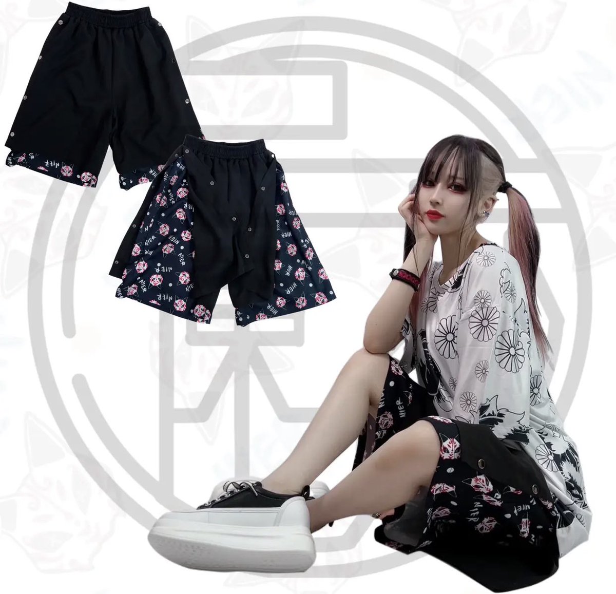 NieR_tokyo's tweet photo. 🎁本日〆切プレゼント企画🎁

FAKE LAYERED ARRANGE  HALF PANTS【狐面】

🎁3名様にプレゼント🎁

ユニセックスアイテムです🐰

◼応募方法
フォロー(@NieR_tokyo) &amp; RT
◼締切〆  本日24時

※鍵垢の方も対象内です。
是非ご参加ください🙇‍♂️🙇‍♀️ https://t.co/d8P2n4QYK4