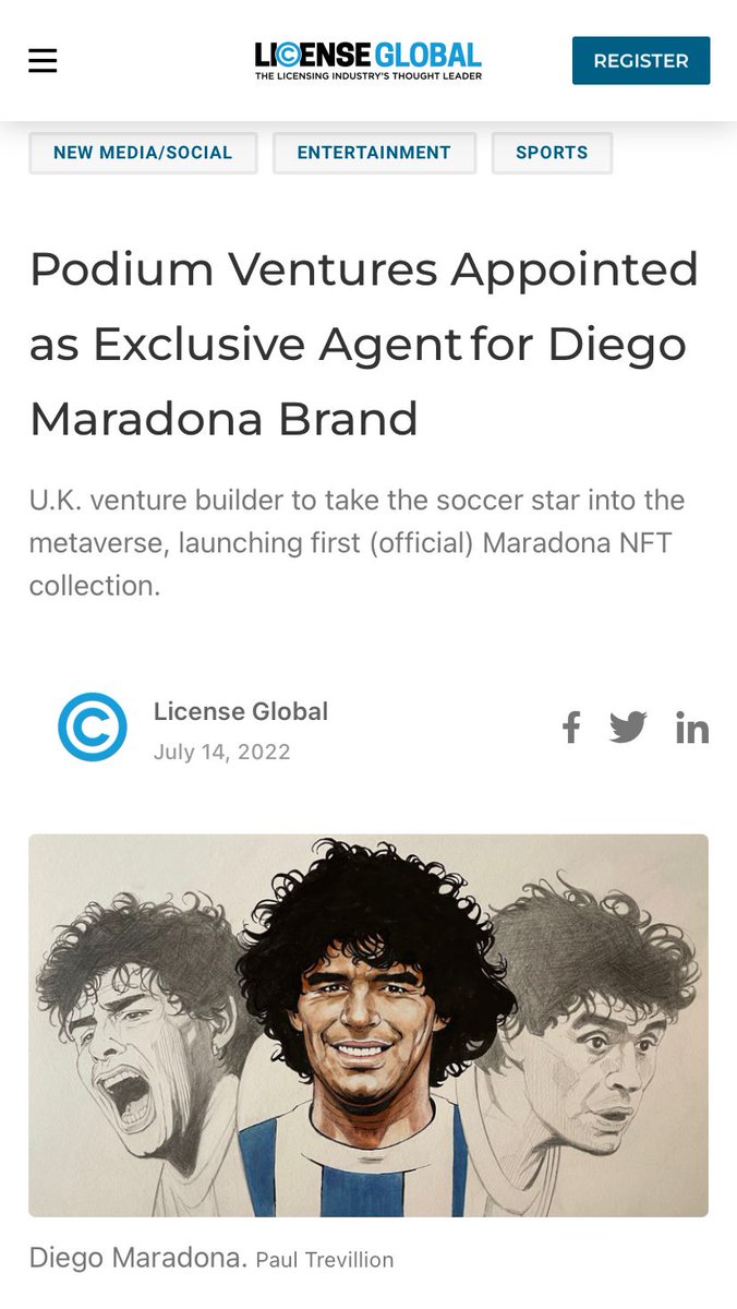 Official Maradona tweet media