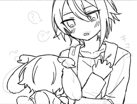 線画終わったので進捗を🤲 