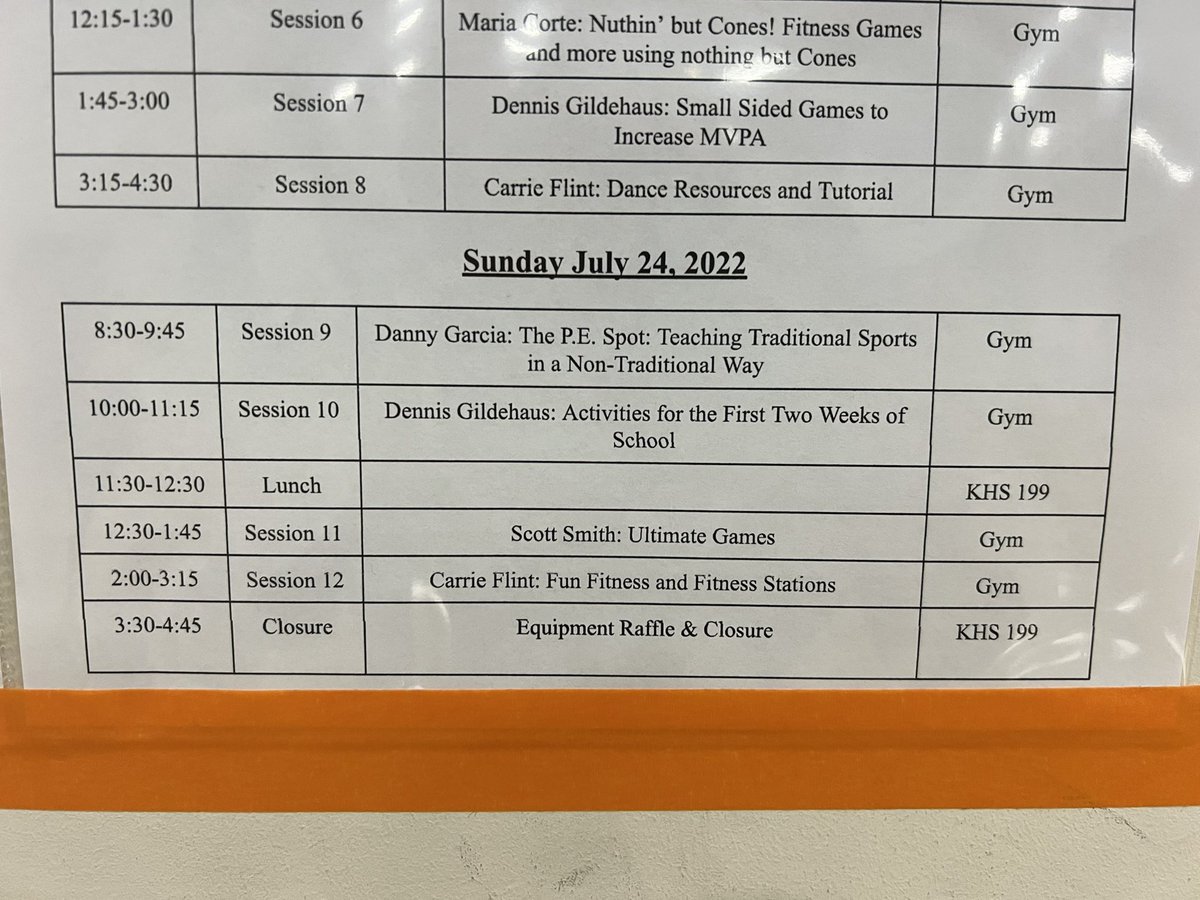 California Middle School P.E. Workshop tweet media