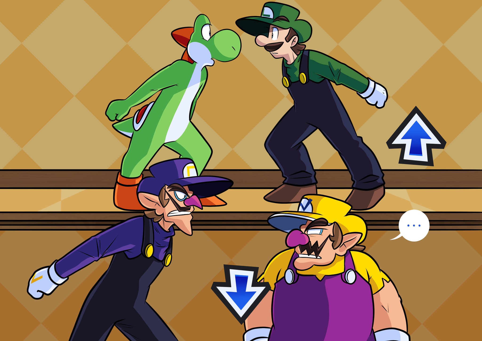 Wario And Waluigi Vs Mario And Luigi