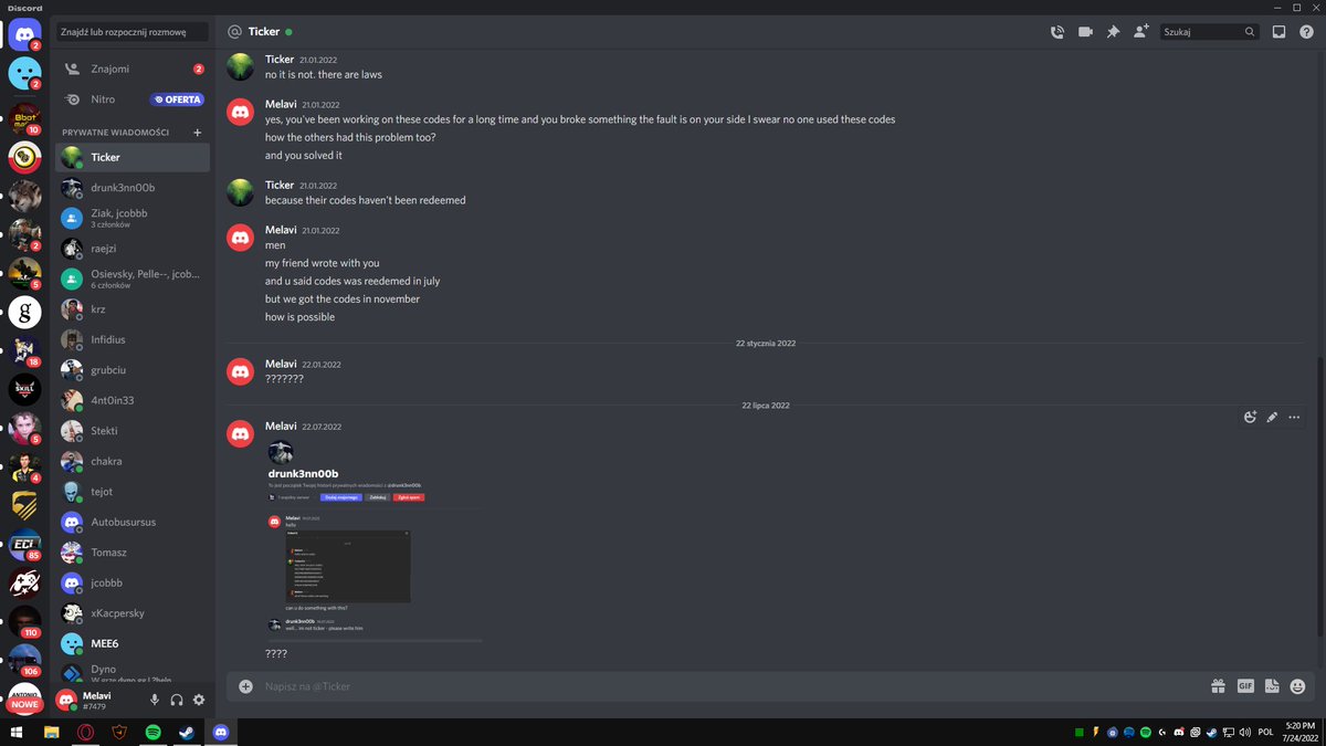BayteLkarwa's tweet photo. ScamBaron owe us 12 codes for 25$ for a year now, they are not answering anywhere admins straight up ignoring support not answering and neither are their twitter accounts nice scame. And multiple times they sent us not working codes. @SkinBaronPL  @SkinBaronEN @SkinBaronDE https://t.co/ITNEELUo2m