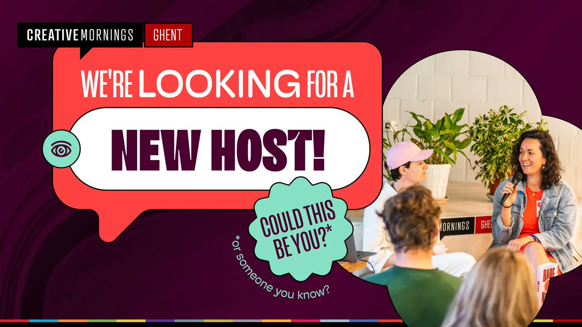 👀 We are looking for a new host to bring our events back to life! 
Could this be you (or someone you know)? 
👉 Learn more here &gt; buff.ly/3z3uLL8 

#CMGnt #CreativeMornings