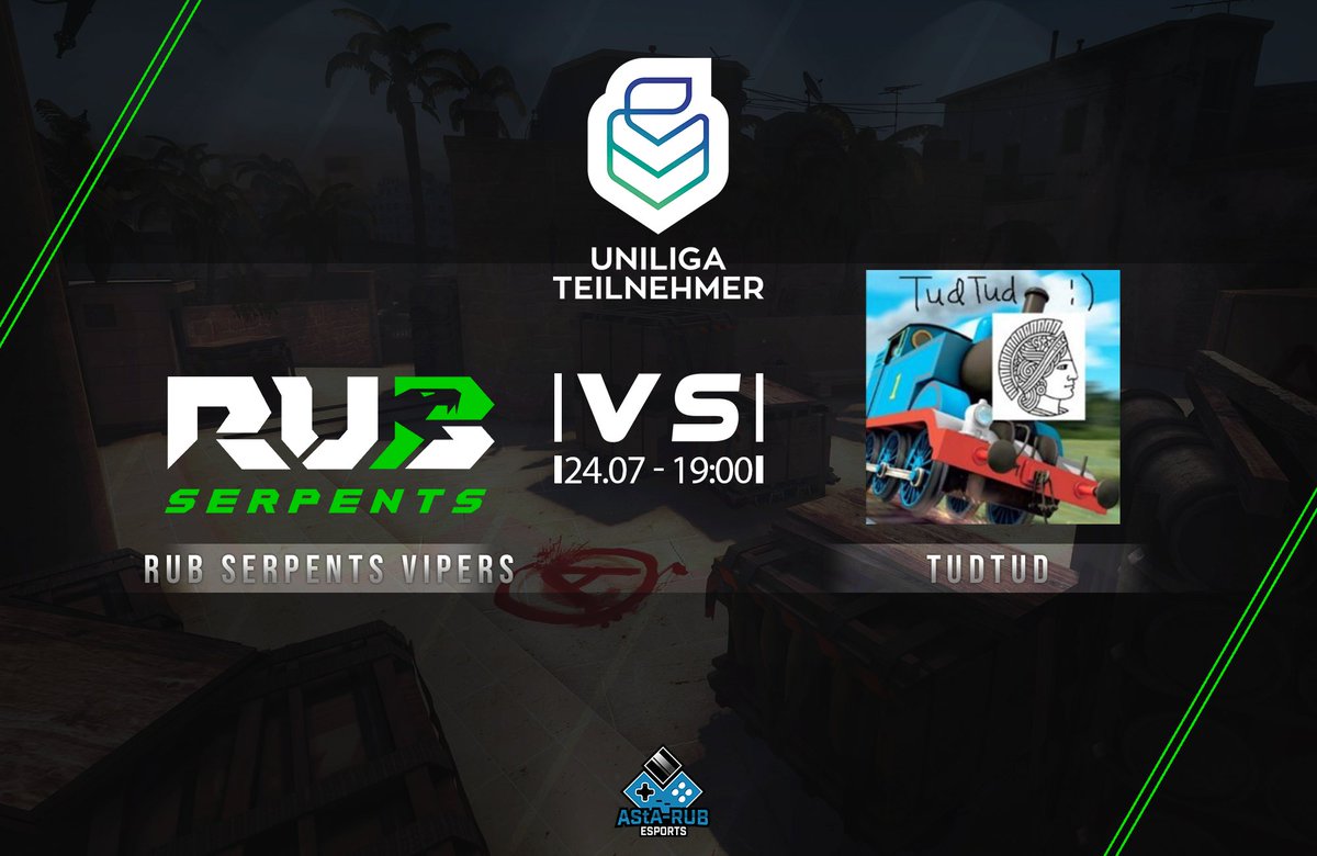 In einer Stunde geht es los! Das Aufstiegsspiel in die 1. Division der <a href="/uniligaGG/">Uniliga</a> 🫣

Unser letzter Gegenspieler der Season ist das Team #TUDTUD ❗ 

Auf ein spannendes Match 👊

#csgo #counterstrike #uniliga #playoffs #aufstieg #esport #uniteam