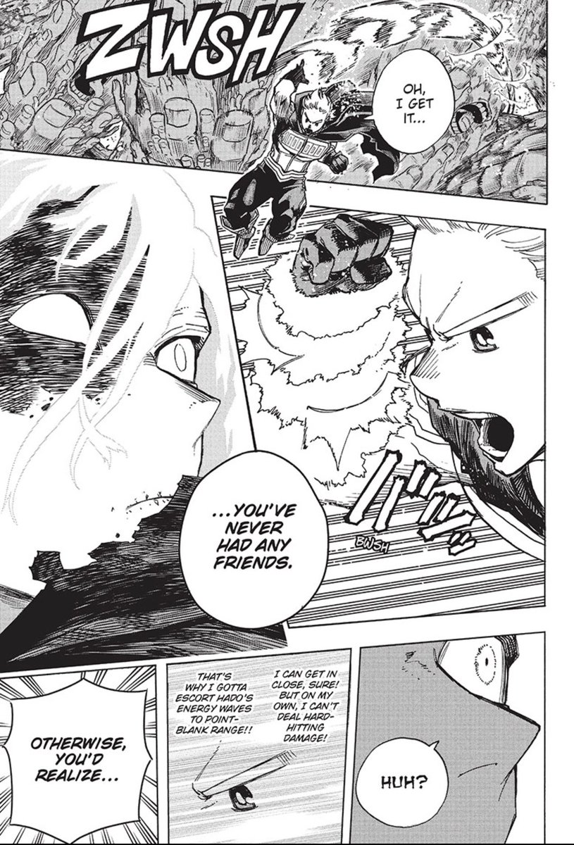 monomalovebot's tweet photo. #MHA360 also wouldn’t be me if I didn’t scream about Mirio - love how collected he seems up until that last panel re friends (which I Love seeing shigaraki’s wide eye expression shift, glad to see horikoshi put that in there) what a guy🤩❤️ https://t.co/VASh2Bmb8u