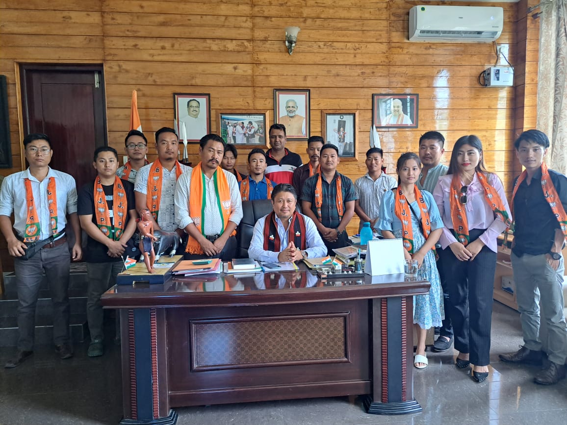 Happy to meet Hon'ble Minister Shri. <a href="/jacob_zhimomi/">Jacob Zhimomi</a> on 23/07/2022 with <a href="/BjymDimapur/">BJYM4Dimapur</a> team. Had a interactive session on party affairs and immensely grateful to him for his encouragement and guidance.

<a href="/AlongImna/">Temjen Imna Along</a> <a href="/Tejasvi_Surya/">Tejasvi Surya</a> <a href="/hoshetoawomi/">HOSHETO AWOMI</a> <a href="/YepthomiBen/">Benjamin Yepthomi</a>