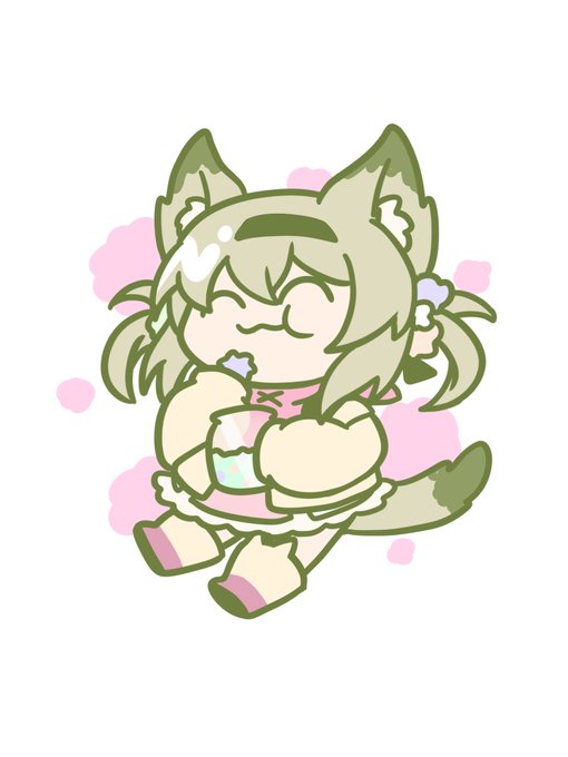 オリジナル 手描き イラスト オッドアイ ケモ耳 ポストカード 女の子 擬人化 水彩画 猫 白猫 複製 黒猫 予約販売 イラスト