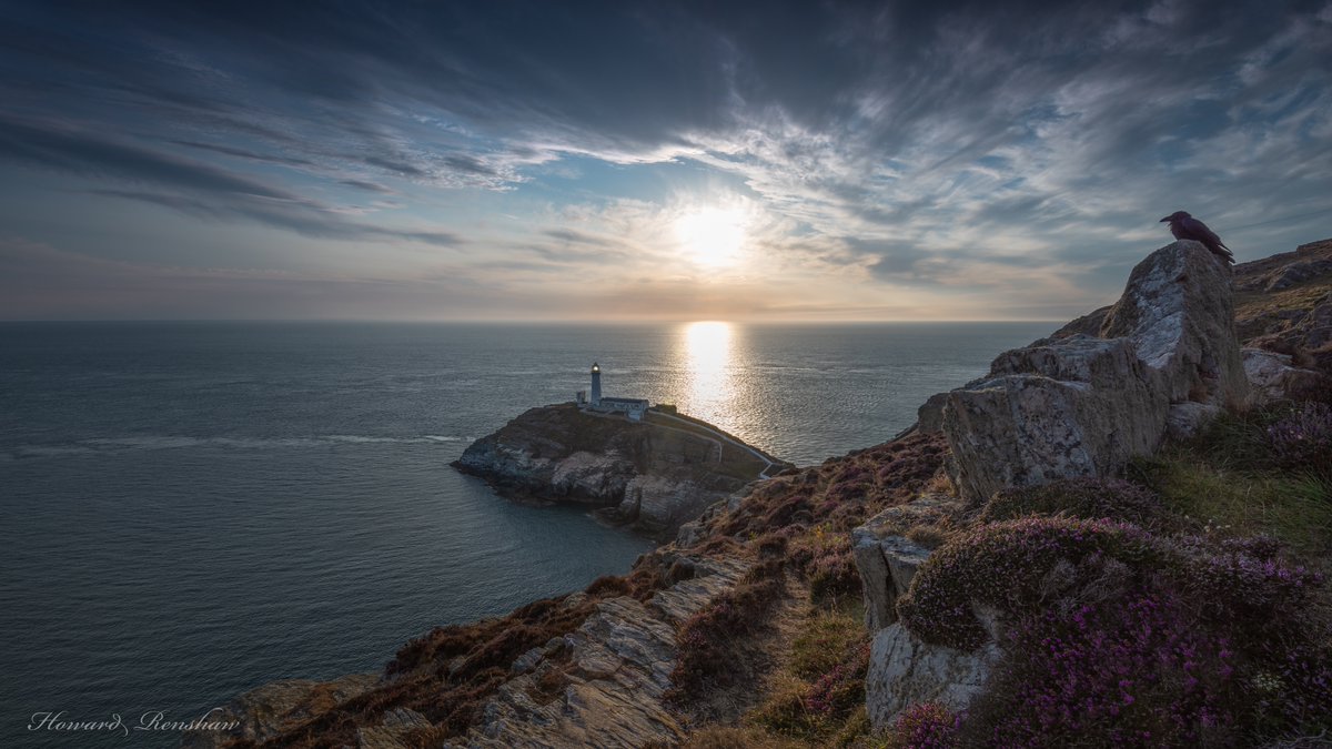 Sunset at Southstack lighthouse, Anglesey. Just me and a Raven.