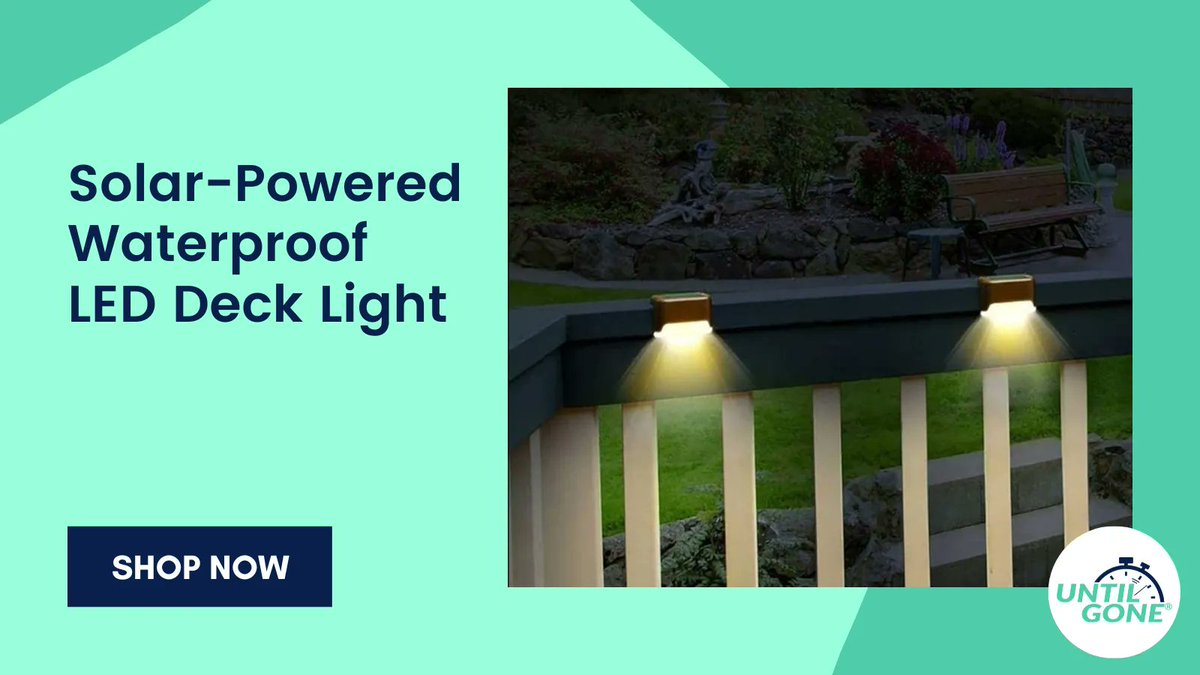 UntilGoneCom's tweet image. When your deck is unlit at night so it's dangerous to go and get the mail.

These Solar-Powered Waterproof LED Deck Lights (4-Pack) drop from $16.99 to $12.99 with coupon code 094722*. Yours Until Gone!
buff.ly/3b2EnO7

*coupon expires 8/17/22.

#leddecklights #decklights