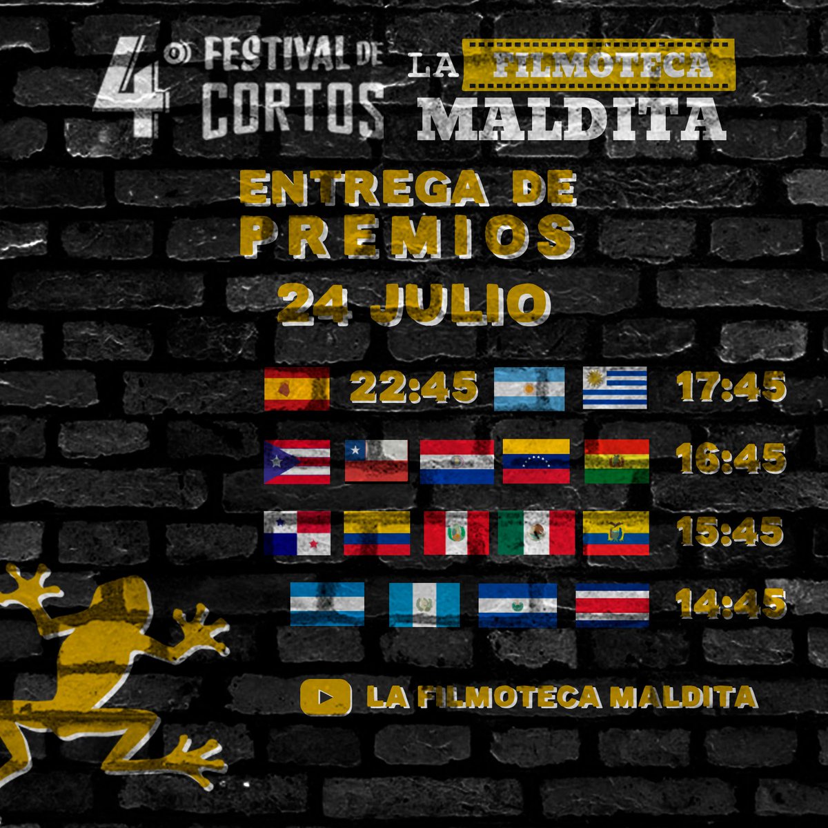 LaFilmoMaldita's tweet photo. Hoy! Por fin! Sabremos quienes son los ganadores del 4º Festival de cortos de la filmoteca maldita
No os lo perdáis!
https://t.co/uz1wod1QIG https://t.co/A2kROwB37b
