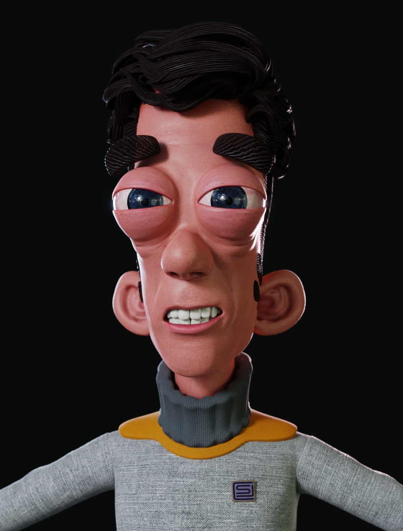 hometimenow's tweet photo. Only 1 hours sleep last night but I got this to show for it.
#b3d #tedfingerman #shapekey expression test. Also my current MOOD! https://t.co/pBc3rkv4fw