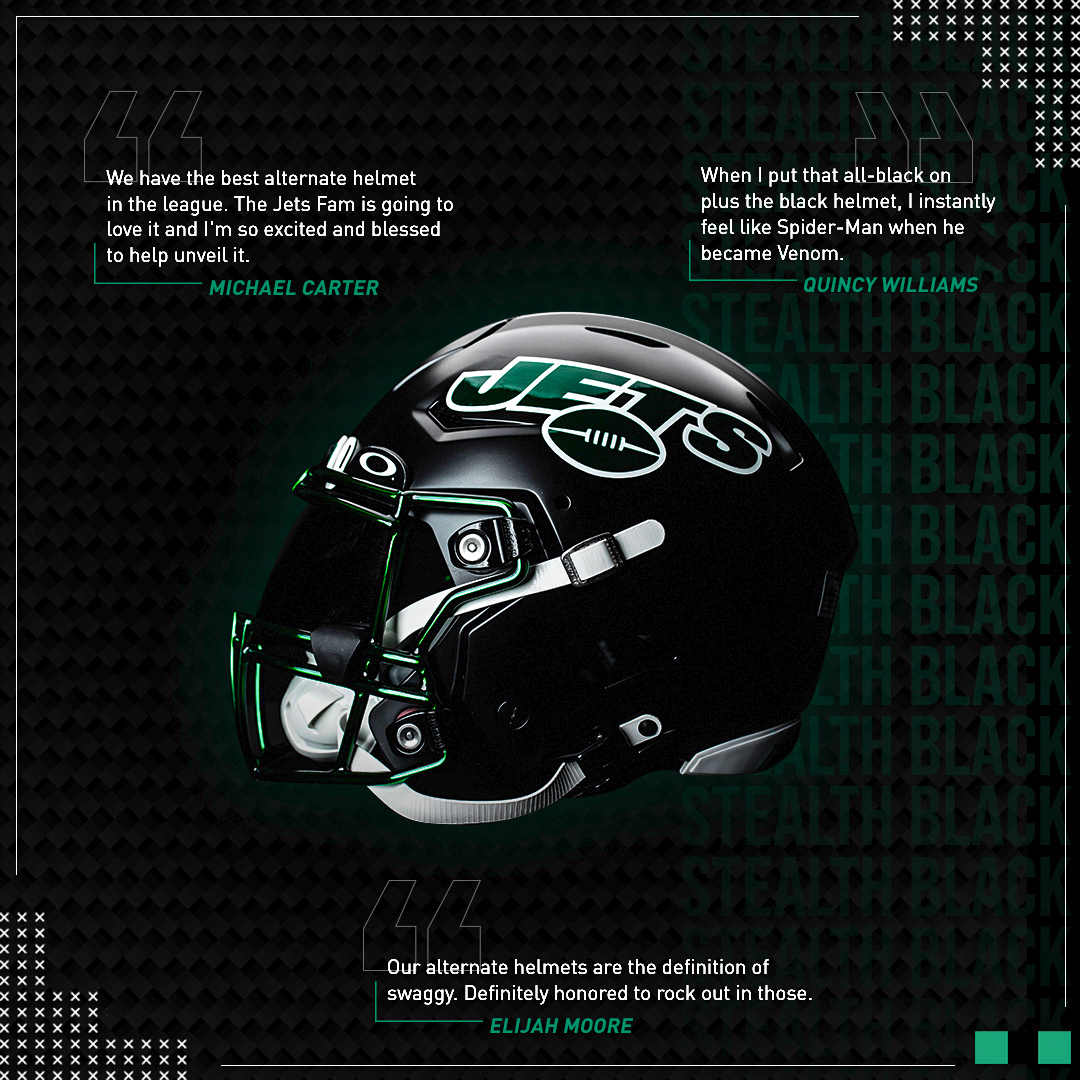 Jets Unveil New Stealth Black Alternate Helmet