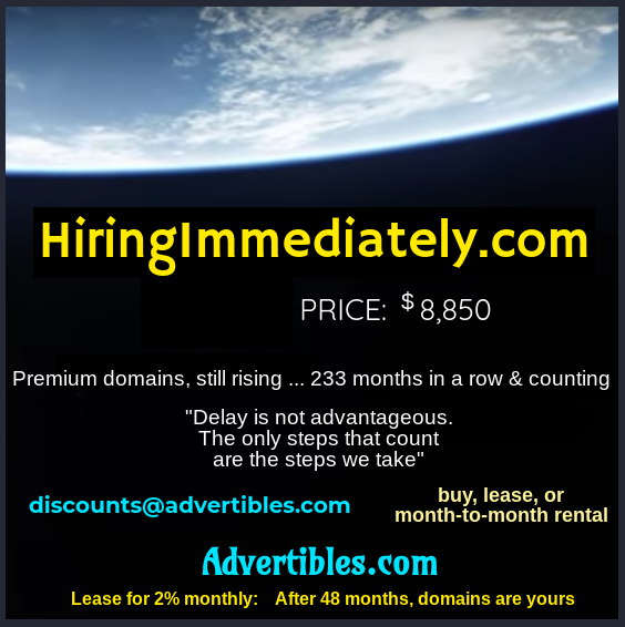 Domainifier's tweet photo. #Employment #domains #deductibly #accontants #taxlawyer #taxlawyers #earnables #ads #money #twitme
Contact @advertibles or @toleristic. Cheers!🥰 https://t.co/SxSes8GOZu