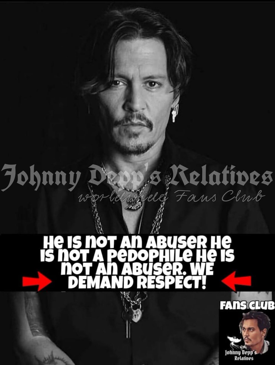 manuela51286's tweet photo. Como Fans Club exigimos que se mantenga el respeto por nuestro artista y que dejen ya de difamación, no guardaremos silencio ahora
As Fans Club we demand that respect for our artist be maintained and that they stop defamation, we will not remain silent now
#RespectforJohnnyDepp https://t.co/fl0lJX22TL