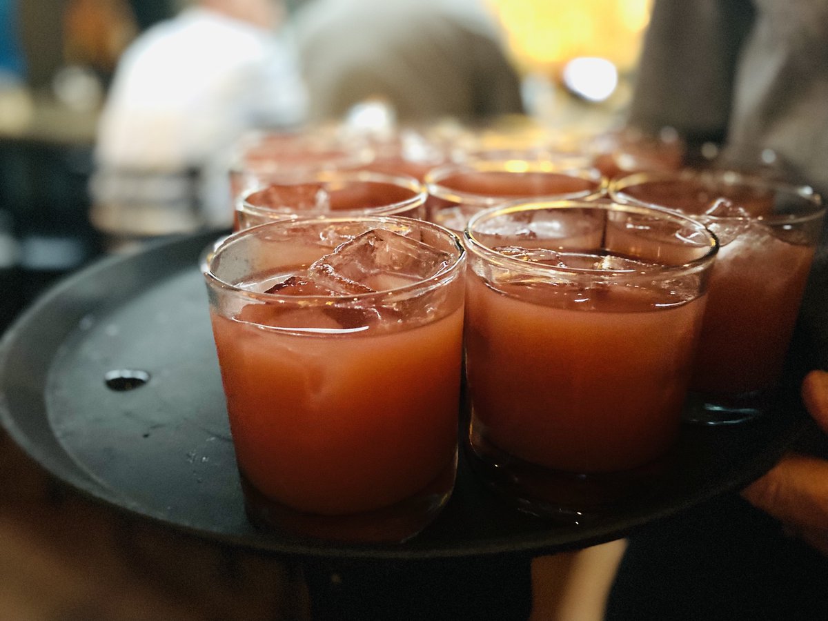 Happy National Margarita Day! 🍹 We've been digging the Blood Orange Margarita from <a href="/fourbyluck/">Four by Brother Luck</a> recently. It's delicious, plus it's our favorite color! 💗 #rockymountainfoodtours #happymargaritaday #foodtour