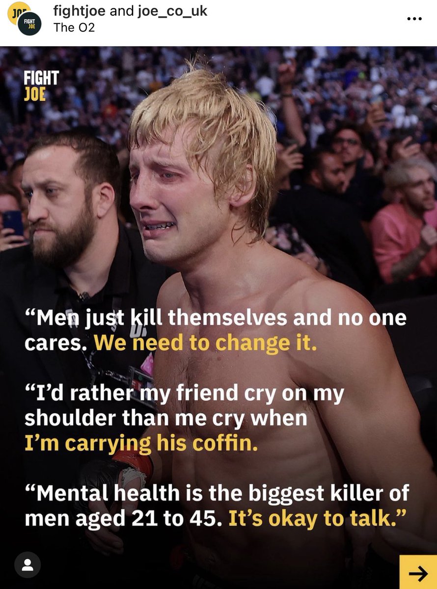 We’re here 24 hours a day 7 days a week to help and encourage men to talk and support them through any issues they’re facing 🙏🏼

Paddy Pimblett i salute you , you’ve raised some serious awareness over night on the subject and given men hope 👏🏽💜

Rest in paradise Ricky lad 🕊