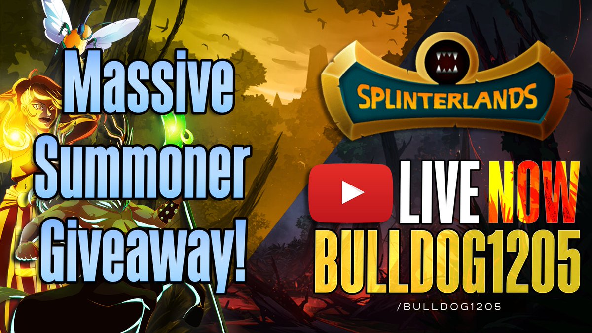 Bulldog1205 (@bulldog1205) on Twitter photo 🚨GIVEAWAY🚨 <a href="/sangoproject/">Sango Project</a> is giving away $100 worth of modern Splinterlands summoners via my stream over the next 2 days to celebrate the start of their genesis sale! RT and follow both of us for a shot at a random modern summoner! youtu.be/8Cq0QSqFDtk
youtu.be/4BBIbj43bzU 🚨GIVEAWAY🚨 <a href="/sangoproject/">Sango Project</a> is giving away $100 worth of modern Splinterlands summoners via my stream over the next 2 days to celebrate the start of their genesis sale! RT and follow both of us for a shot at a random modern summoner! youtu.be/8Cq0QSqFDtk
youtu.be/4BBIbj43bzU