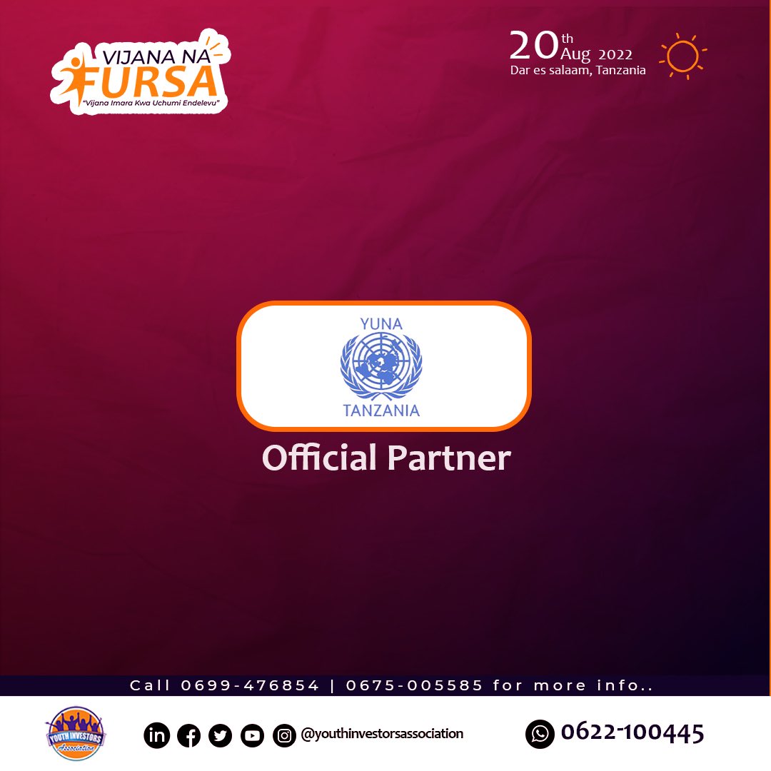 YIA_Tanzania's tweet image. Thanks @YUNATanzania for partnering with us towards supporting young men and women in training youths in Leadership Development. See You In VIJANA NA FURSA PROJECT. 

Let’s Work Together For Success And Impact!

#vijananafursa2022 #youthplatform #globalgoals