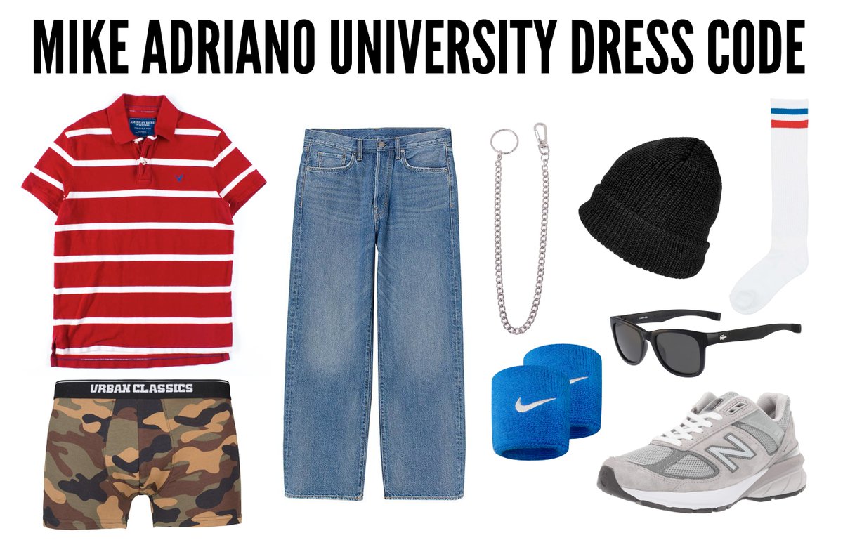 AdrianoStudies's tweet photo. Official Adriano University dress code @RealMikeAdriano https://t.co/aGh84u2aAT