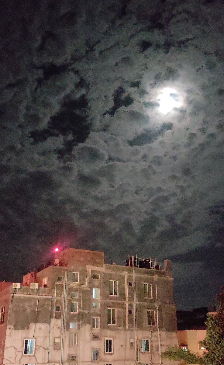 Moon in the clouds...