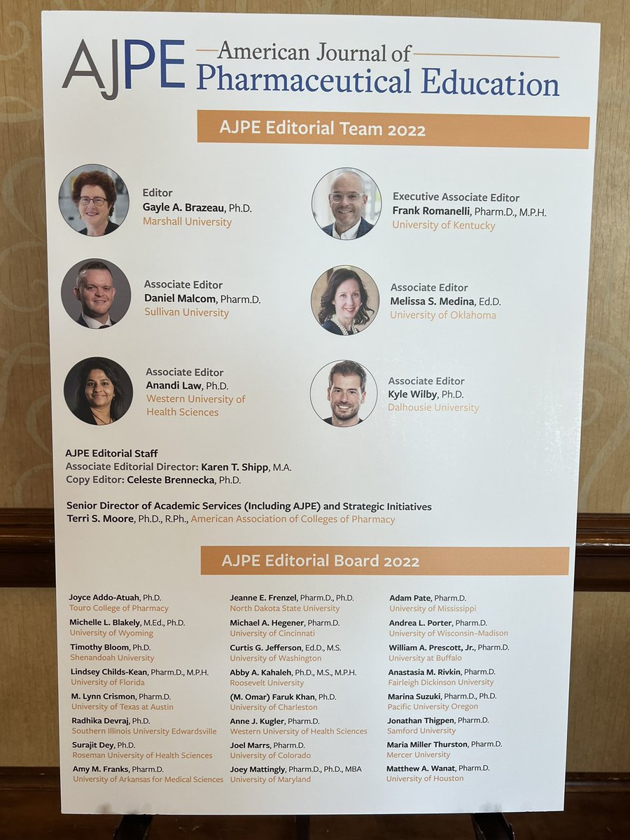 _gbrazeau's tweet photo. Stop by to see us at the AJPE booth next to the registration desk. @TheAJPE @AACPharmacy https://t.co/YvO5Tx37ju