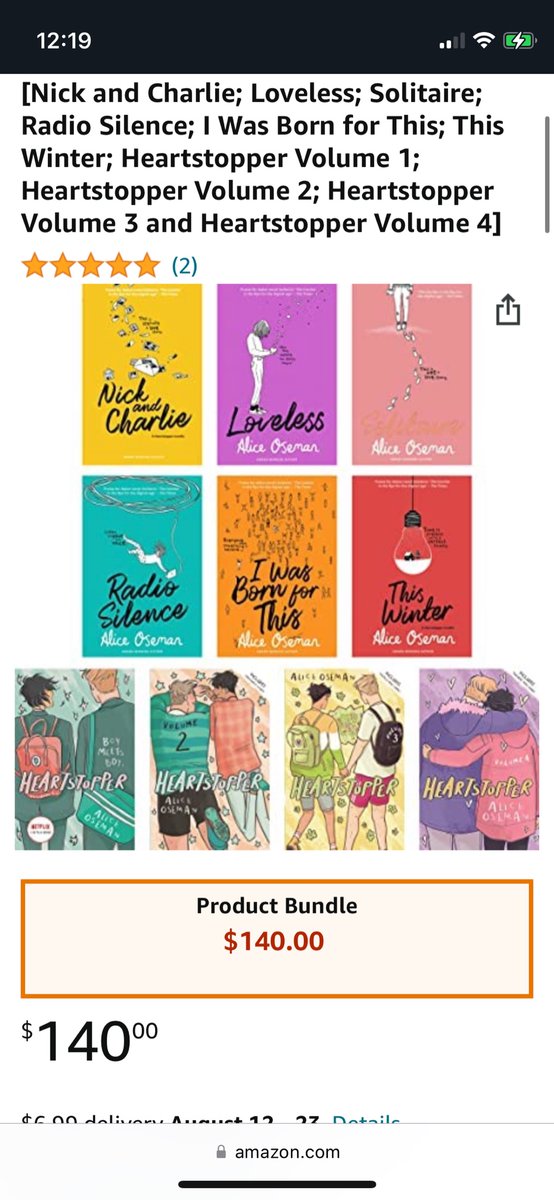 Ngl kinda tempted to order the full Alice oseman book set on Amazon for 141 dollars