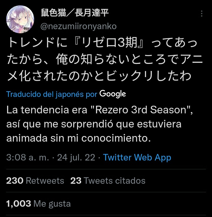 Thelolimancer1's tweet photo. ¿No le contaron que ya decidimos animarla entre todos los fans?

#rezero https://t.co/qFcAsjHvO5