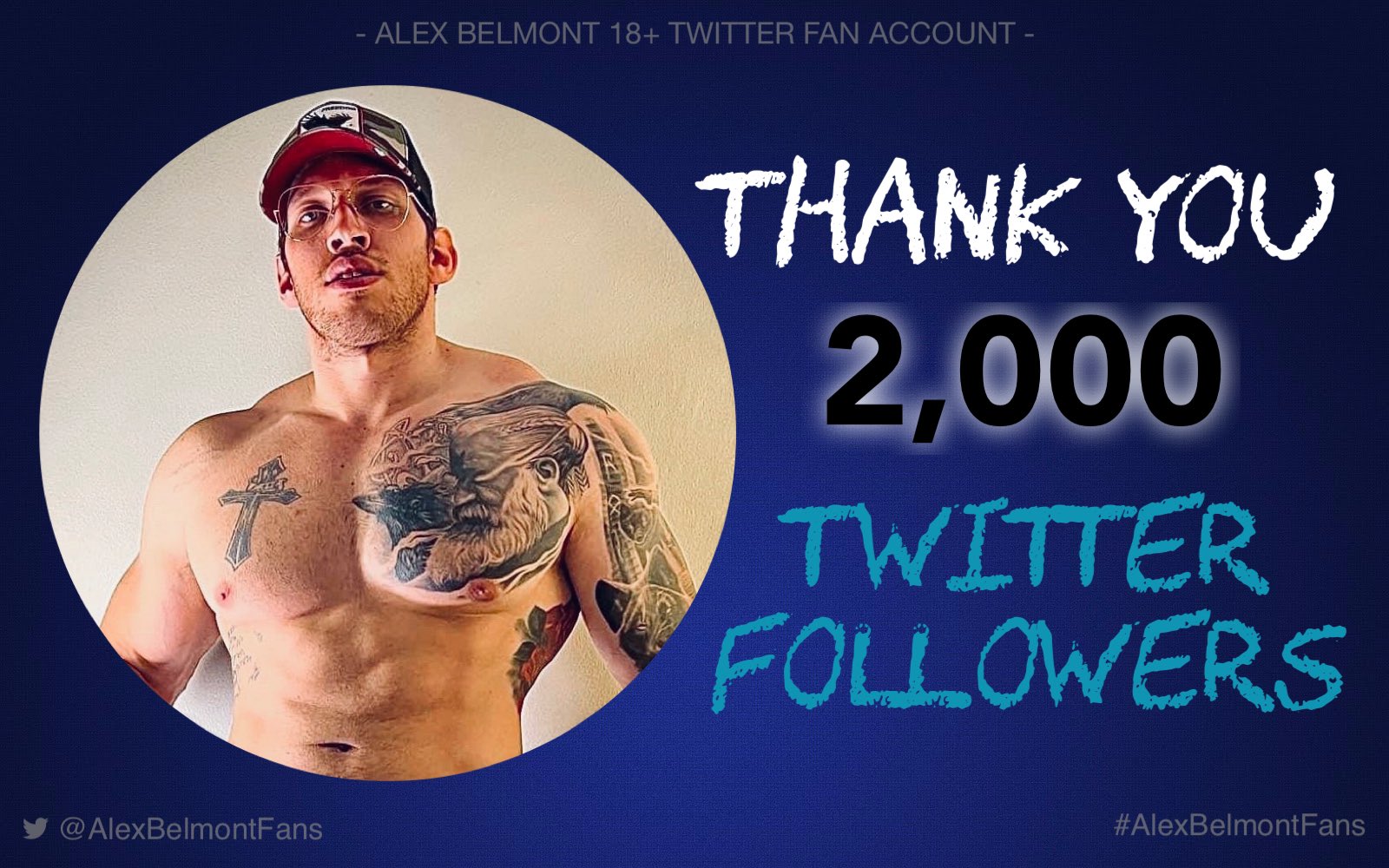 Alex Belmont Fans on X: 2K now. 😃 Thank you #AlexBelmontFans! Special  thanks to all those who are new on here. 🙌🏼 t.coPriCIlzhhL  X