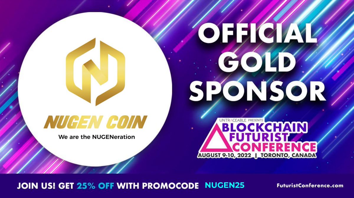 📣<a href="/nugen_coin/">Nugen Coin</a> is an Official Gold Sponsor of Blockchain Futurist Conference📣

A phenomenal infrastructure that empowers people all across the world to use cryptocurrencies in their day-to-day life to meet the essentials. - Catch them at #Futurist22 &amp; #ETHToronto August 8-10th