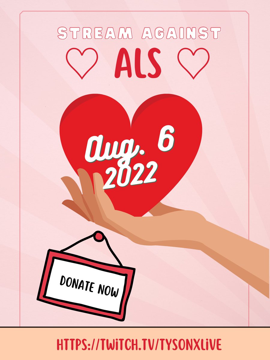 i'll be hosting a 24 hr cap charity stream starting @ 10 am on aug 6. a close family friend passed away from als recently, &amp; the als association is a charity close to my heart. i hope u consider donating to the campaign &amp; stop by on aug 6 :) more below ↓
donate.als.org/fundraiser/401…
