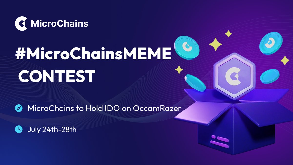 MicroChainsCbtc's tweet photo. 💥The 2nd #MicroChainsMEME contest is here! Get juicy $USDT! Up to $200. 

🌟How to enter
1⃣ Follow ❤️ 
2⃣ RT &amp; @ 3 fris
3⃣ Create $MCG #IDO-related entries with hashtag #MicroChainsIDO #MicroChainsMEME #bridge 
4⃣ Submit entry 👉https://t.co/36uSkcDn00

⏰17:00pm July 24-28 UTC https://t.co/L1IKx6CLxo