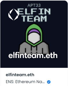 necpeceth's tweet photo. ELFIN TEAM / APT33 🧵
Described by Symantec as “one of the most active groups currently operating in the Middle East.” They have been linked with a string of attacks on U.S. and Saudi Arabian companies, particularly in the aerospace and energy sectors.
#ENS #ensdomains #ETH #NFT https://t.co/SHA5NLYAEV