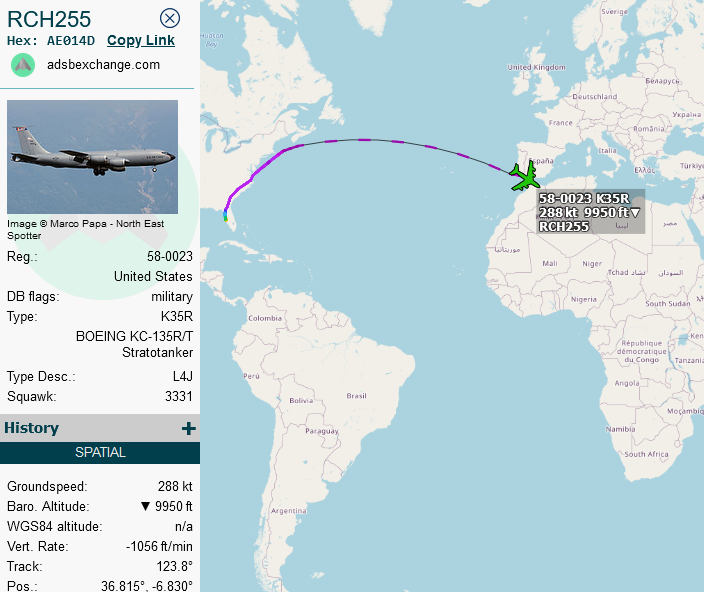 SirListenalot's tweet photo. #KC46 #AE5E13 as #CLEAN61 and #AE5F92 as #CLEAN71 out of McConnell. Yesterday #KC135 #AE014D as #RCH255 arrived at Rota from McDill. All are for #CoronetEast 052, likely "MN" #F16's heading home from Prince Sultan, KSA https://t.co/rklRnrgWo5