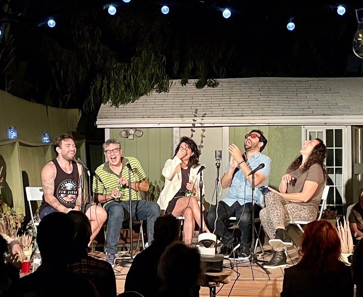 PaulProvenza's tweet photo. Thank you @kiracomedy @bengleib @jamiekilstein @xtina_catherine and all the folks at @NowhereComedy for a phenomenal night of @GreenRoomWithPP under the stars!
And to @babsromen &amp; @thecomedybureau &amp; @michaelfranx for making it all happen!

We missed you, @kelly_carlin! https://t.co/C8OswfTHAh