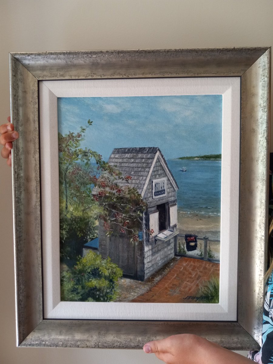 A long time guest of ours commissioned this beautiful painting of the officefor us! Our family will cherish this forever! #sailing #boating #sealtours #chathamharbortours #fishing #whalewatching #sunsetsails @Wequassett @ChathamChamber @HarwichChamber