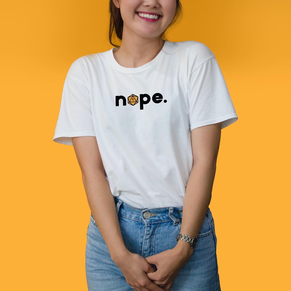 GrayWolfCreates's tweet photo. DM: “Make a dexterity saving throw.”
Player: “Shit. Nat one.”
DM: “How do I want to do this…”
- - -
Grab your “nope” Nat 1 t-shirt in my Threadless shop for your next session: https://t.co/JD46HtxhTK
- - -
#DnD #DungeonsAndDragons #Nope #D20 #CriticalRole #HowDoYouWantToDoThis https://t.co/uUDlrOmCp9