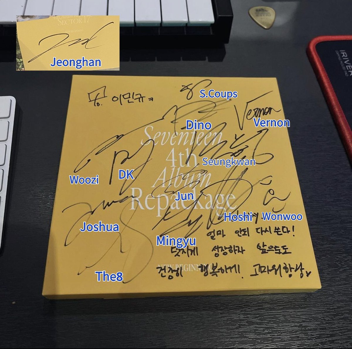 seventeen ジョシュア sector17 直筆サイン SVTCaratsUSA on X: 
