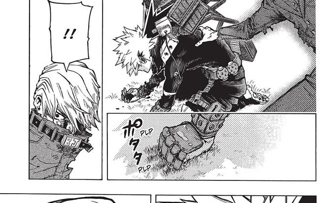 HE DIDNT FAKE IT ONCE, HE FAKED IT TWICE!! The tears panel  he really made it look lile he broke him utterly. Kacchan is so cool, he won't be defeated. He is so strong  he gathered info with his suffering now he's ready for round 2  