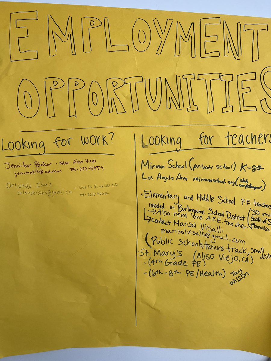 California Middle School P.E. Workshop tweet media