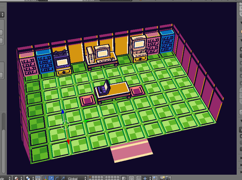 limitiv's tweet image. got some more work done on the town areas of my lil game boy inspired project today 🥳#8bit #pixelart #lowpoly #gamedev