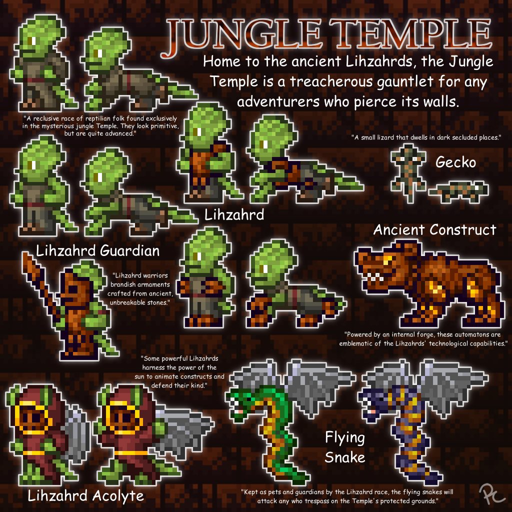 r/Terraria on Twitter "Some new stuff for the Jungle Temple ^^ [OC