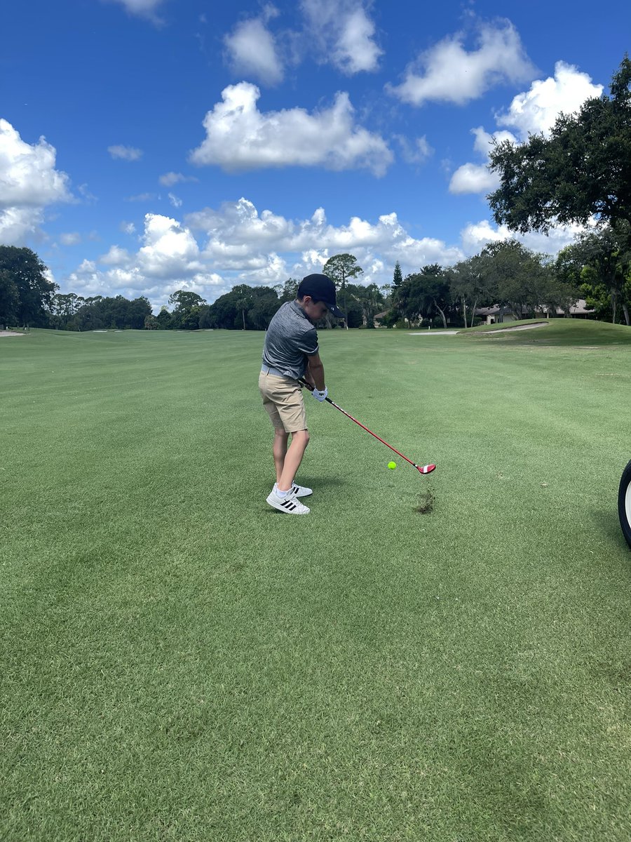CaslenJ's tweet photo. Had a blast with @CaslenB and Hudson on the @SugarMillCC course today. Hudson is already hitting better than me. Future @ArmyWP_Golf athlete!! https://t.co/d74Inut3cK