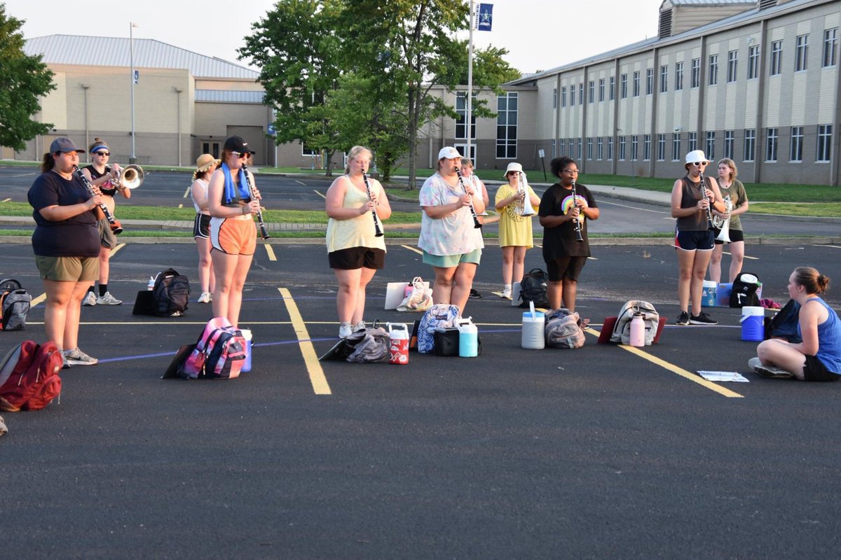AngieT940's tweet photo. Band Pre-camp is over 56 hours last week. Full band camp starts tomorrow. They are working harder than ever!  Competitions will be amazing this year!! Go STARS! 🌟 https://t.co/Hg2nJRvtiE