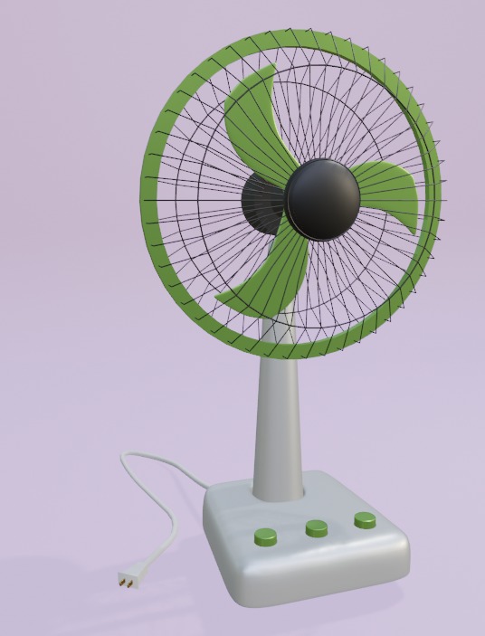ReinaTello4's tweet photo. Ventilador modelado en #blender #art3d seguimos sumando, feliz noche  😘 https://t.co/UiUnkjvrMm